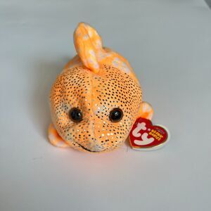 Vintage 2006 Orange & Silver "Reefs" Plush Stuffed Animal Beanie Babies NTW